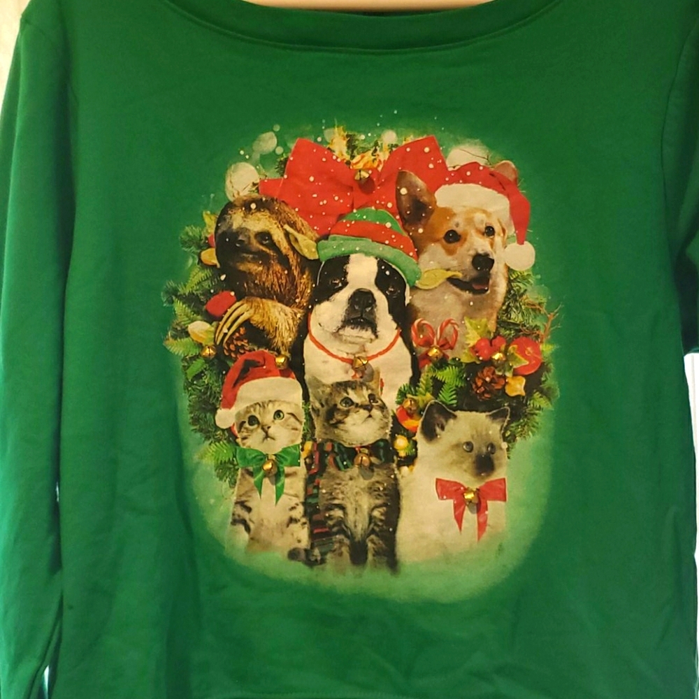 Animal Xmas sweatshirt with bells